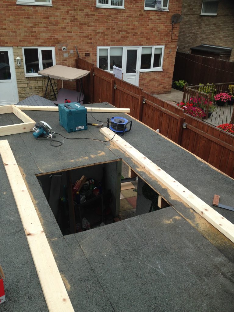 Flat Roof Skylight | Before Installation Photos ...